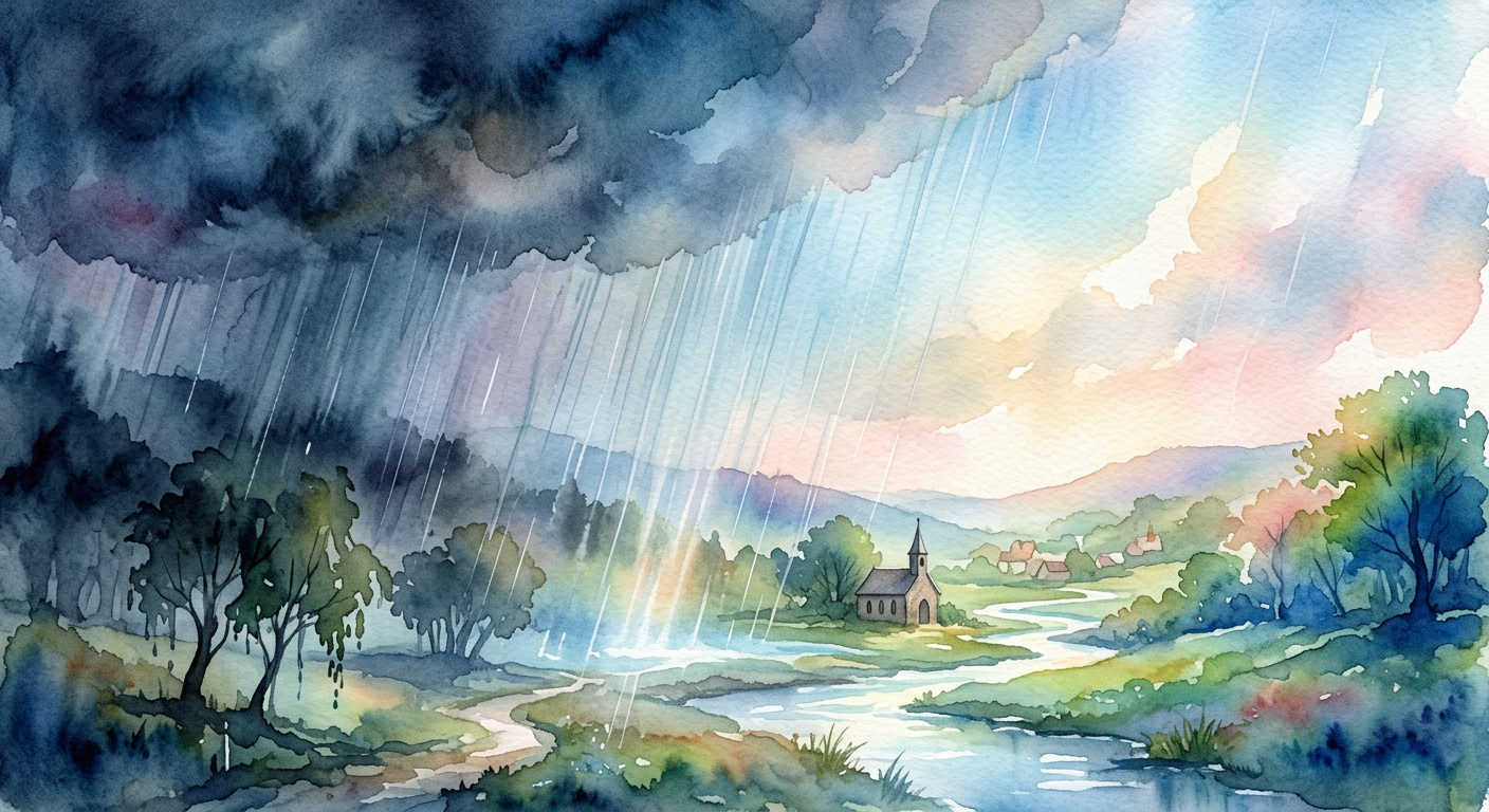 رؤية المطر الغزير في المنام: كيف تغسل السماء همومك وتفتح أبواب الرحمة؟