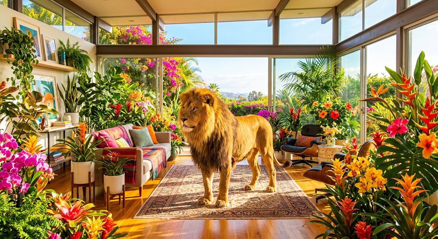 تفسير حلم الأسد في البيت: كيف تواجه مخاوفك وتستعيد زمام القوة في حياتك؟