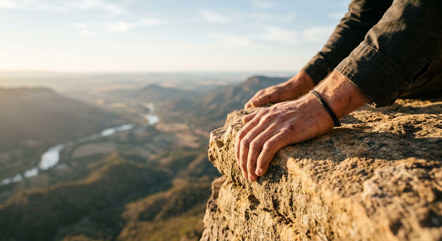 إرادة الصعود وعزيمة الثبات على الصخر